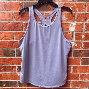Fabletics Womens XL Racerback Keyhole Gray Tank Top